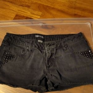 Black studded shorts